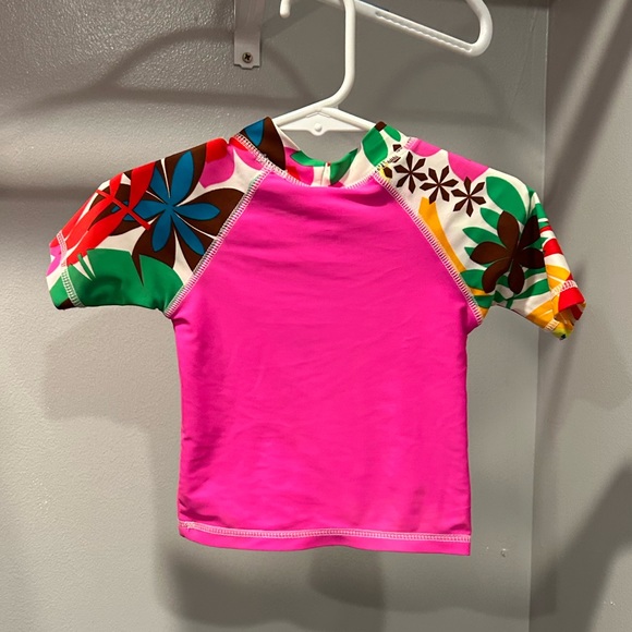 Carter’s Pink Hawaiian Monkey Rash Guard - Picture 5 of 7